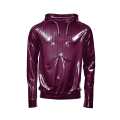 HOODIE PINSTRIPE „LOOSE FIT“ Latex Laser Edition dark red/plum